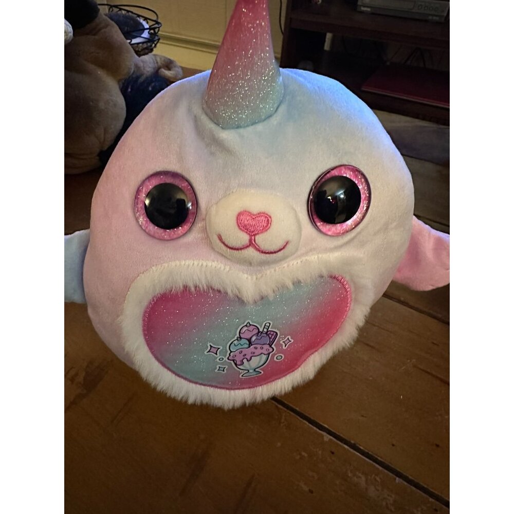 Zuru Rainbocorns Pink & Blue Plush Unicorn Stuffed Animal With Sparkle Tail & Be